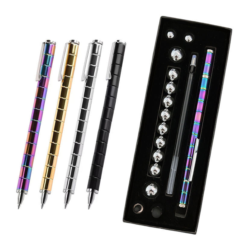 Magnetic Levitation Ballpoint Pen Black Metal Base